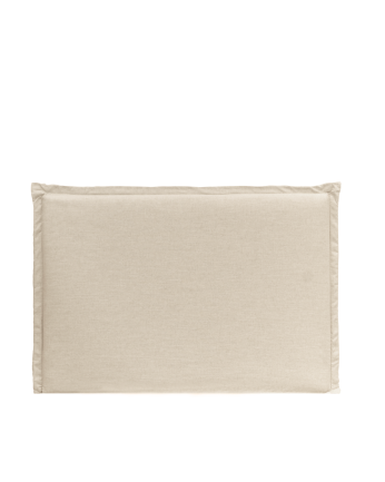 Cabecero tapizado desenfundable de lino beige de varias medidas