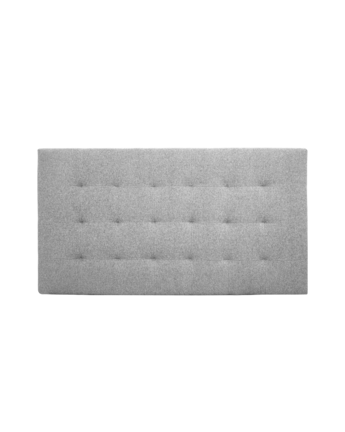 Cabecero tapizado de poliester pliegues en color gris de varias medidas