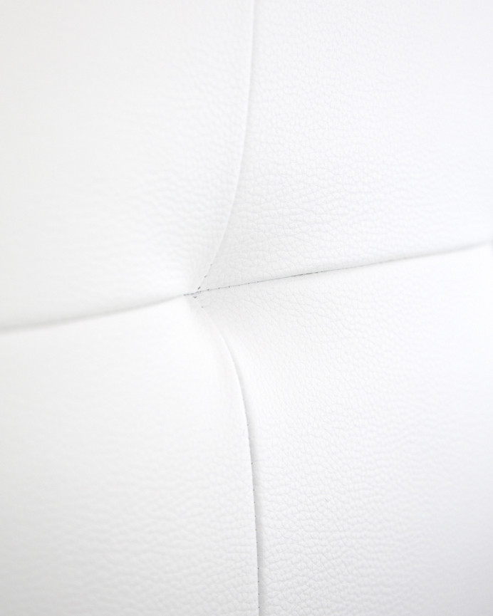 Cabecero tapizado de polipiel con pliegues en color blanco de varias medidas