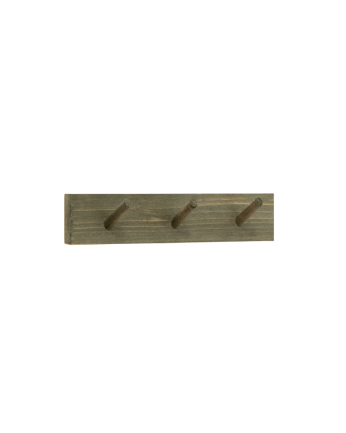 Colgador de pared de madera maciza en tono verde de 26x5cm