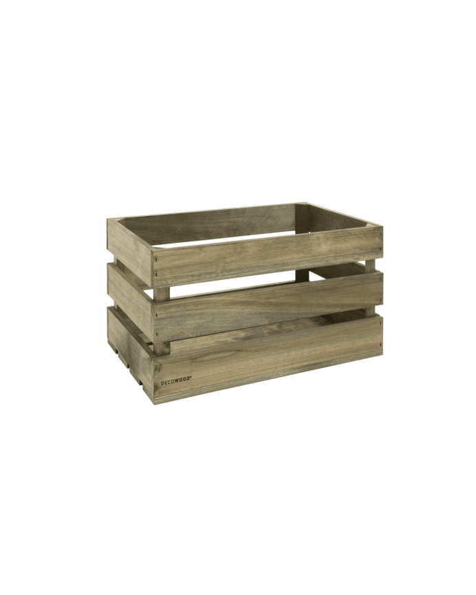 Caja de madera maciza en tono verde grande