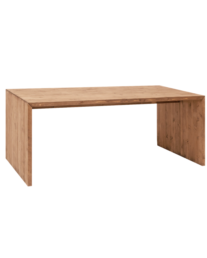 Mesa de comedor de madera maciza en tono roble oscuro de varias medidas