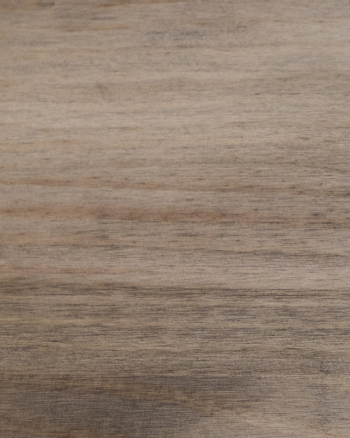 Cabecero tríptico de madera maciza estampado motivo 'Mapamundi blanco' en tono roble oscuro de varias medidas 
