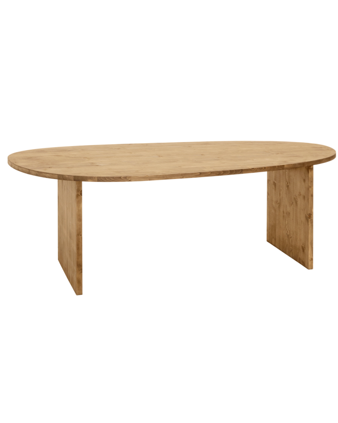 Mesa de comedor de madera maciza en tono roble oscuro de varias medidas