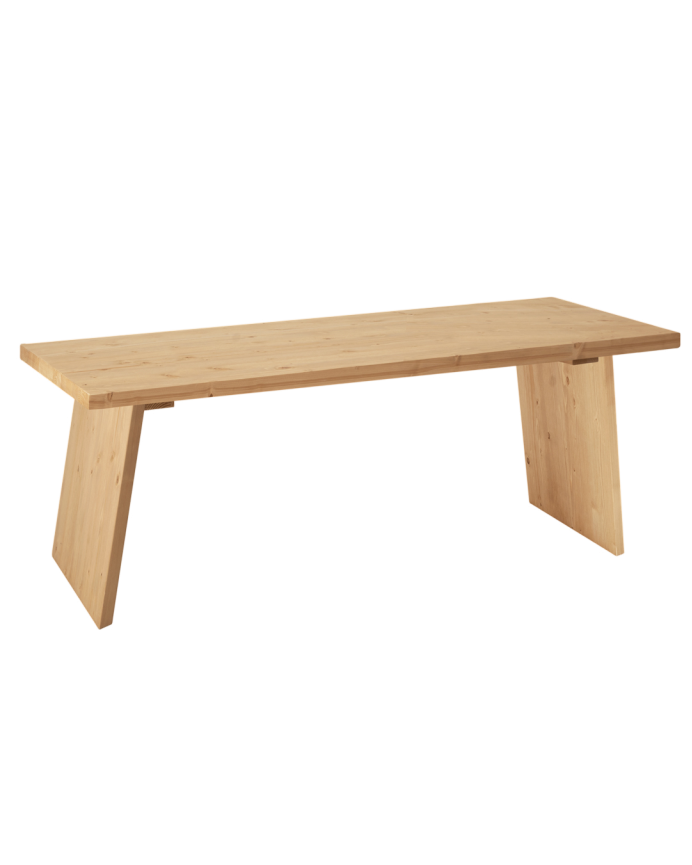 Mesa de centro de madera maciza en tono roble medio de 45x60cm