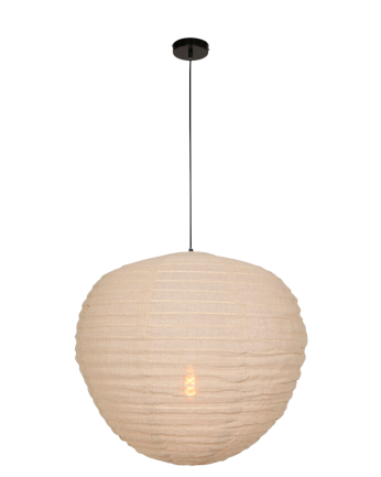 Lámpara de techo de tela beige Ø70cm