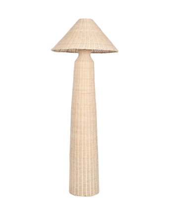 Lámpara de pie de ratán de 150x56cm
