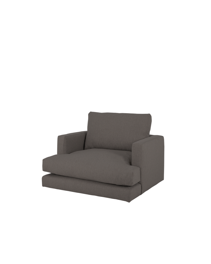 Sillón tono gris oscuro de 105cm