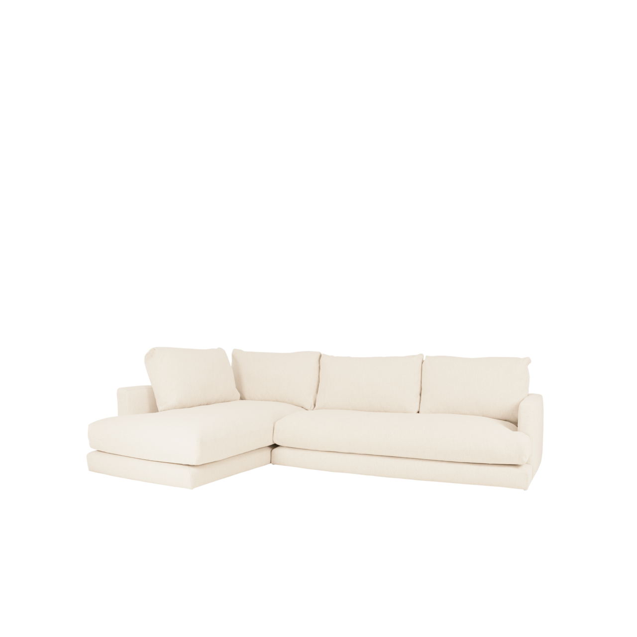 Sofá Chaise Longue Izquierda Blanco Roto Laia | Decowood