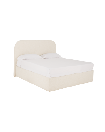 Cama con canapé blanca para colchón de varias medidas