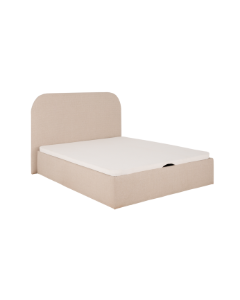 Cama con canapé beige para colchón de varias medidas