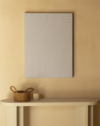 Cuadro beige decorativo sobre algodón con bastidor de madera pintado artesanalmente con pintura al oleo de varias medidas