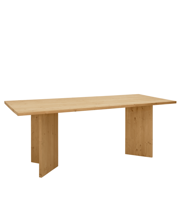 Mesa de comedor de madera maciza en tono roble medio de varias medidas