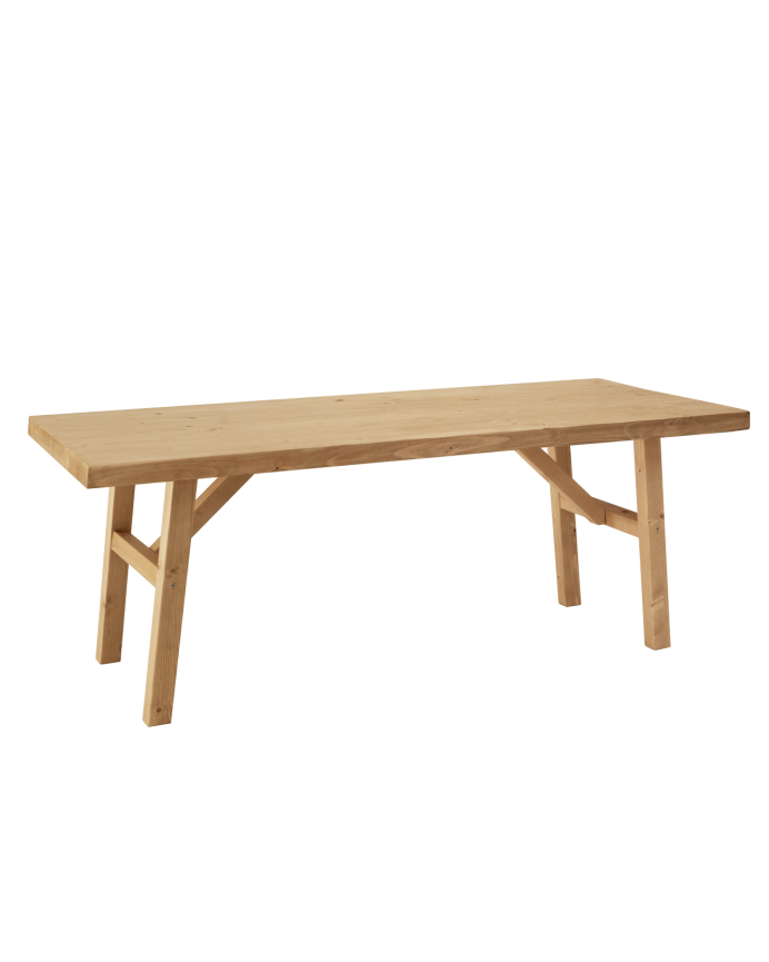 Mesa de centro de madera maciza acabado roble medio 