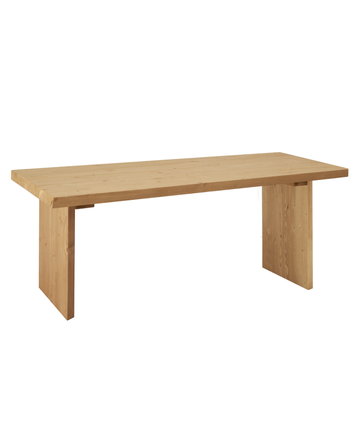 Mesa de centro de madera maciza en tono roble medio de 47x60cm