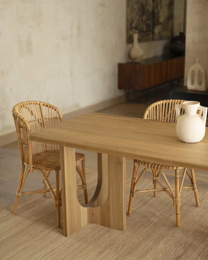 Mesa de comedor de madera maciza de álamo en varias medidas