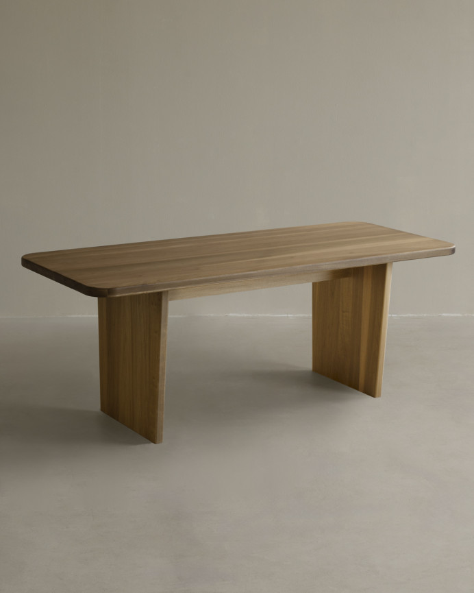 Mesa de comedor de madera maciza de álamo en varias medidas