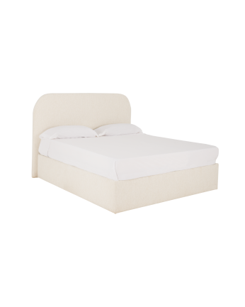 Cama con canapé blanco para colchón de varias medidas