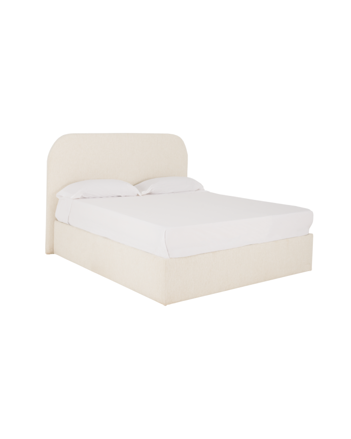 Cama con canapé blanco para colchón de varias medidas