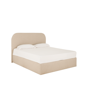 Cama con canapé beige para colchón de varias medidas