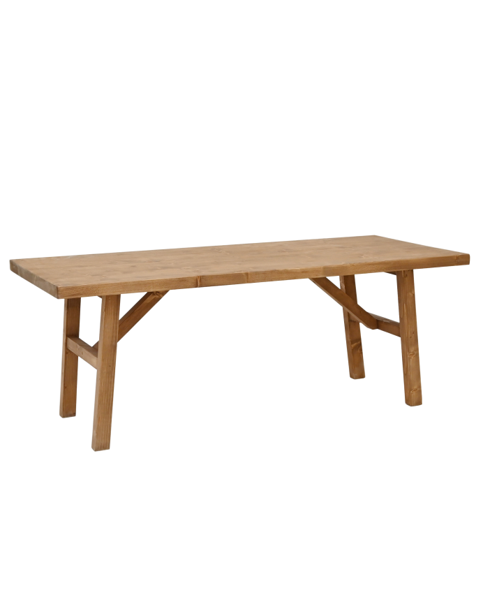 Mesa de centro de madera maciza acabado roble oscuro 