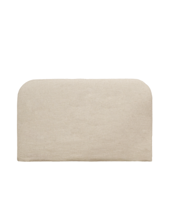Cabecero tapizado desenfundable de lino beige de varias medidas