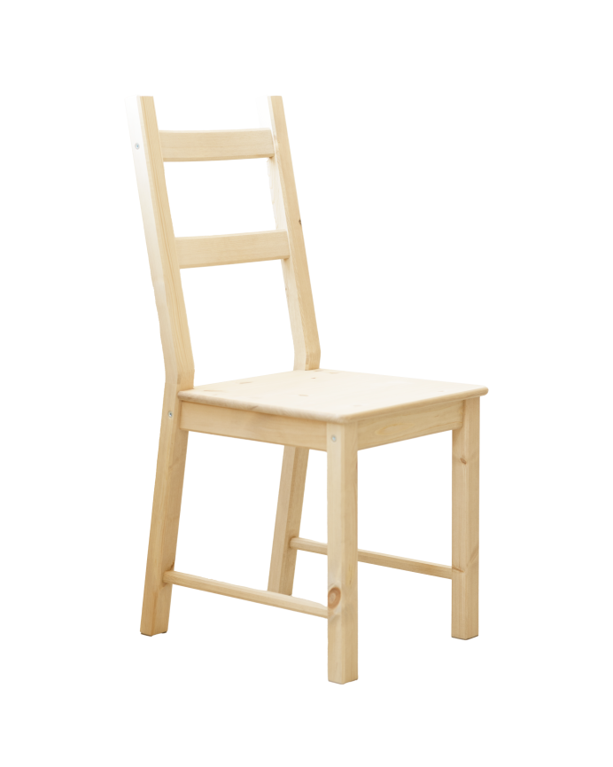 Silla de madera maciza de pino en tono natural de 95cm