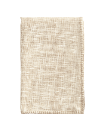 Plaid de algodón slub crudo de 120x180cm