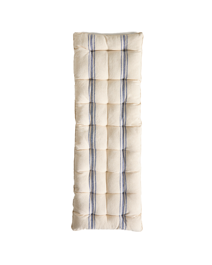 Cojín de banco rectangular de algodón de 40x120x40cm