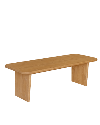 Mesa de centro de madera meciza en tono roble medio de varias medidas