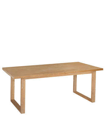 Mesa de comedor de madera maciza en tono roble medio de varias medidas