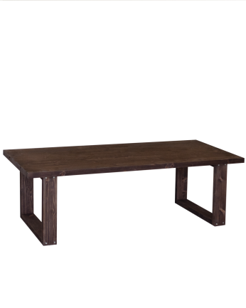 Mesa de centro de madera maciza en tono nogal de varias medidas