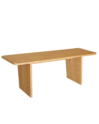 Mesa de comedor de madera maciza en tono roble medio de varias medidas