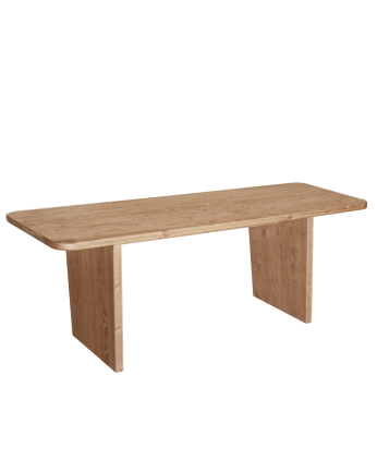Mesa de comedor de madera maciza en tono roble oscuro de varias medidas