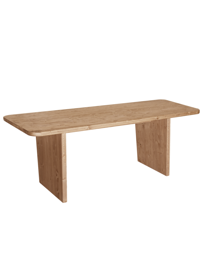 Mesa de comedor de madera maciza en tono roble oscuro de varias medidas