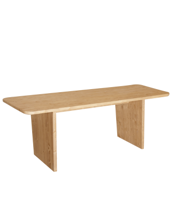 Mesa de comedor de madera maciza en tono roble medio de varias medidas