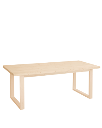 Mesa de comedor de madera maciza en tono natural de varias medidas