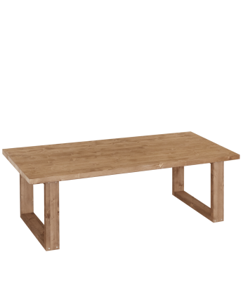 Mesa de centro de madera maciza en tono roble oscuro de varias medidas