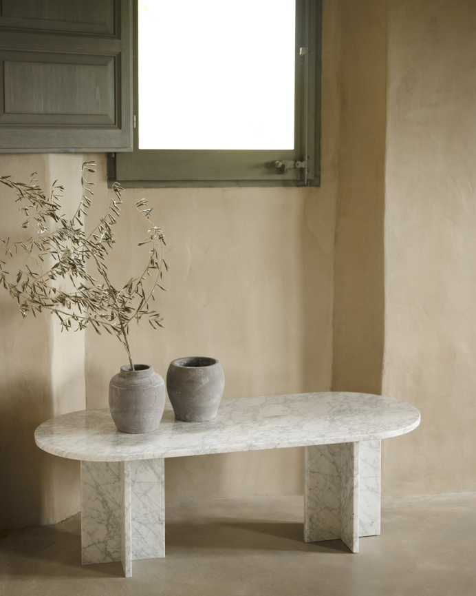 Mesa de centro de mármol de 120x50cm