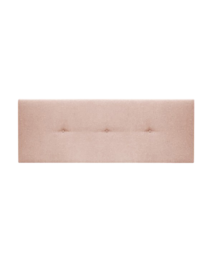 Cabecero tapizado de poliester con botones en color rosa palo de varias medidas