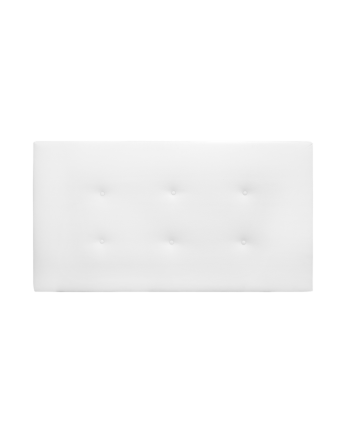 Cabecero tapizado de polipiel con botones en color blanco de varias medidas