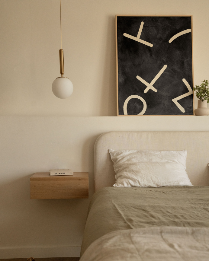 Cuadro negro y blanco decorativo sobre algodón con bastidor de madera pintado artesanalmente con pintura óleo en varias medidas