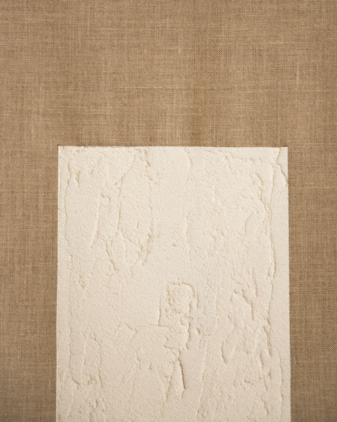 Cuadro beige y blanco decorativo sobre lino con bastidor de madera pintado artesanalmente con pintura al óleo en varias medidas