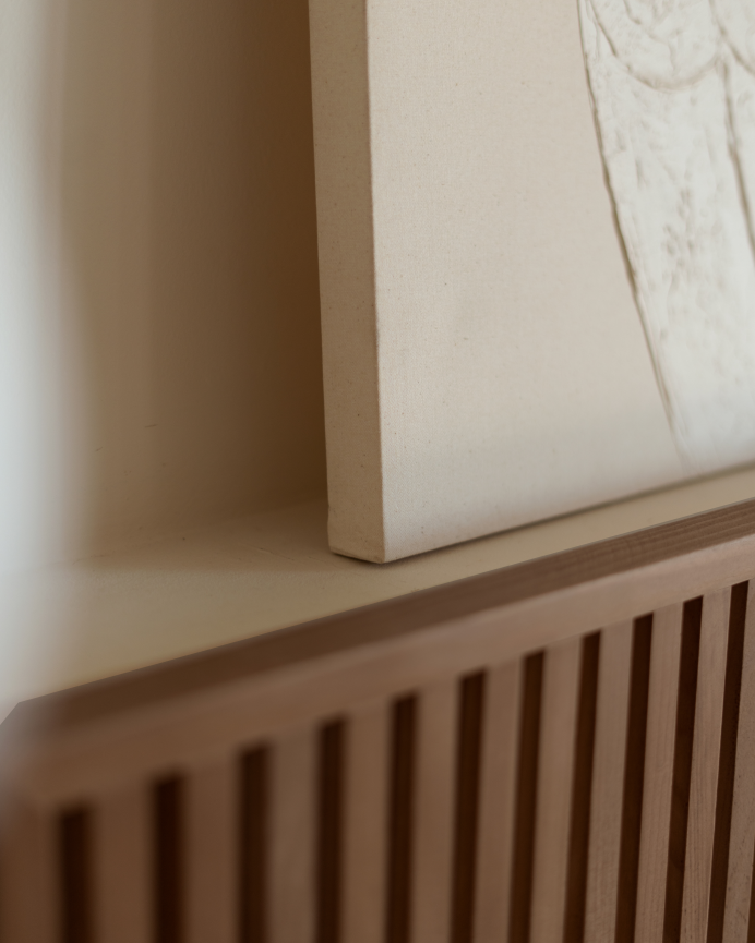 Cuadro beige decorativo sobre algodón con bastidor de madera pintado artesanalmente con pintura al óleo en varias medidas