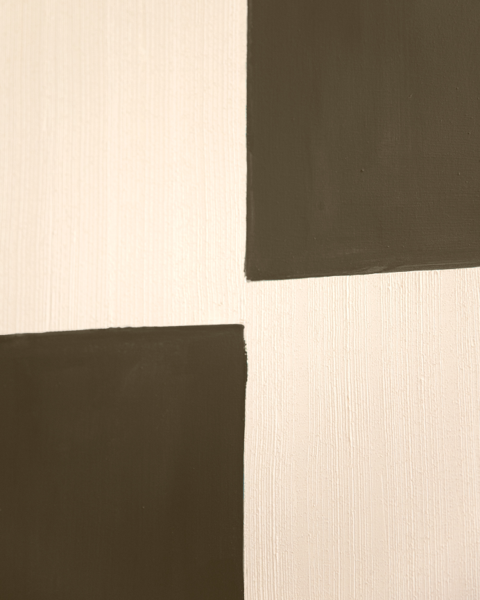 Cuadro marrón y blanco decorativo sobre algodón con bastidor de madera pintado a mano con pintura óleo en varias medidas