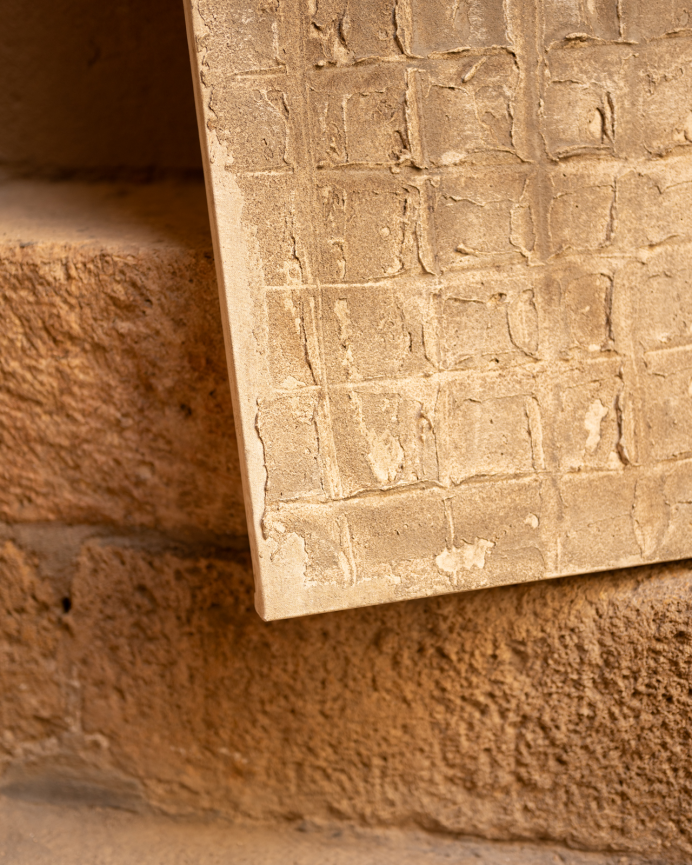 Cuadro beige decorativo sobre algodón con bastidor de madera pintado artesanalmente con pintura al óleo en varias medidas