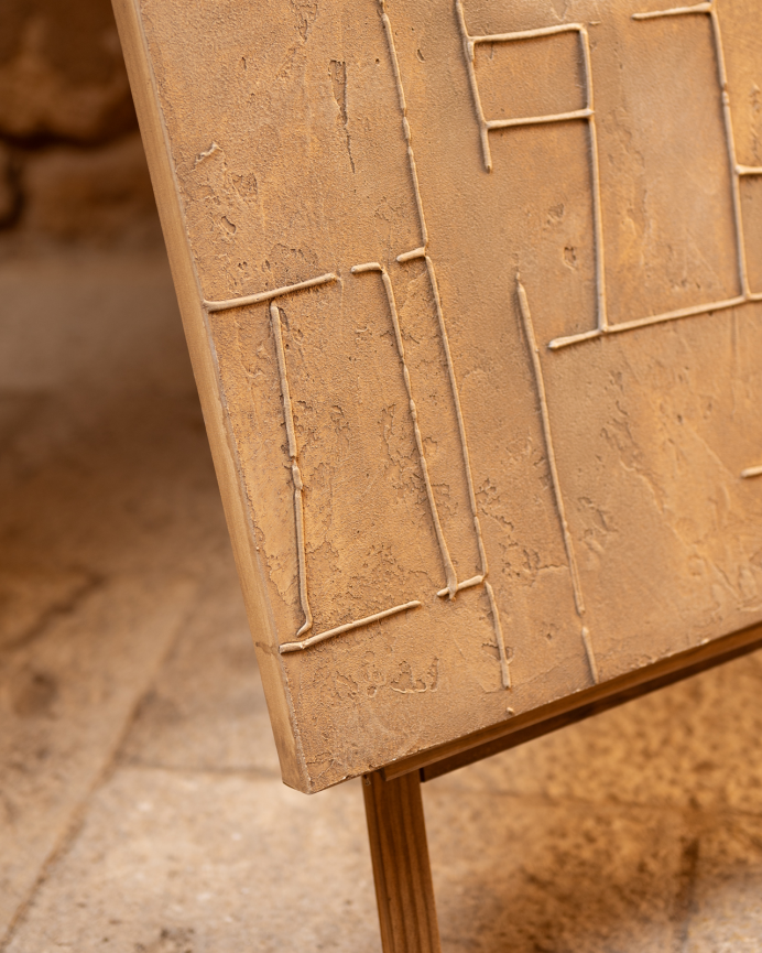Cuadro marrón decorativo sobre algodón con bastidor de madera pintado artesanalmente con pintura al óleo en varias medidas