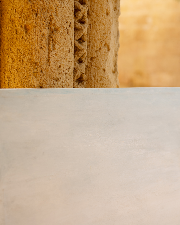 Cuadro blanco decorativo sobre algodón con bastidor de madera pintado artesanalmente con pintura al óleo en varias medidas