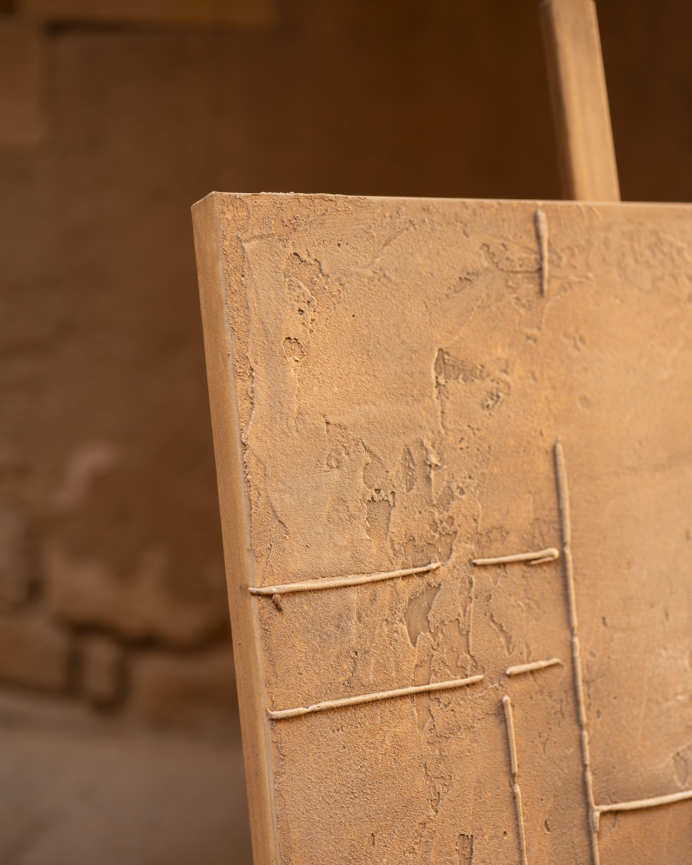 Cuadro marrón decorativo sobre algodón con bastidor de madera pintado artesanalmente con pintura al óleo en varias medidas