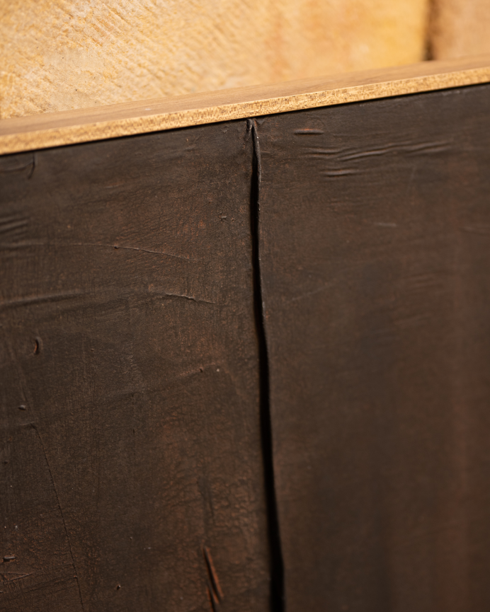 Cuadro negro decorativo sobre algodón con bastidor de madera pintado artesanalmente con pintura al óleo en varias medidas
